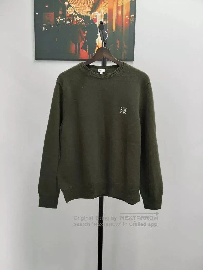 Loewe loewe wool pullover sweater in dark green . Size US L / EU 52-54 / 3 - 1 Thumbnail