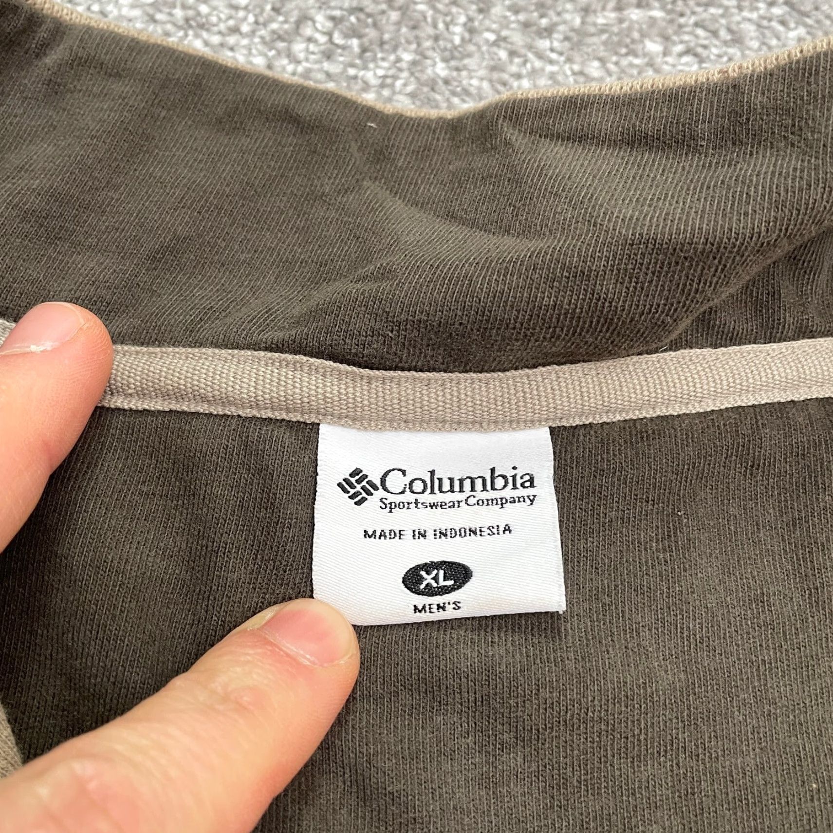 Vintage Columbia Sweater Mens XL 1/4 Zip Pullover Brown Cotton Knit Mock Neck Casual Outdoor Size US XL / EU 56 / 4 - 7 Thumbnail