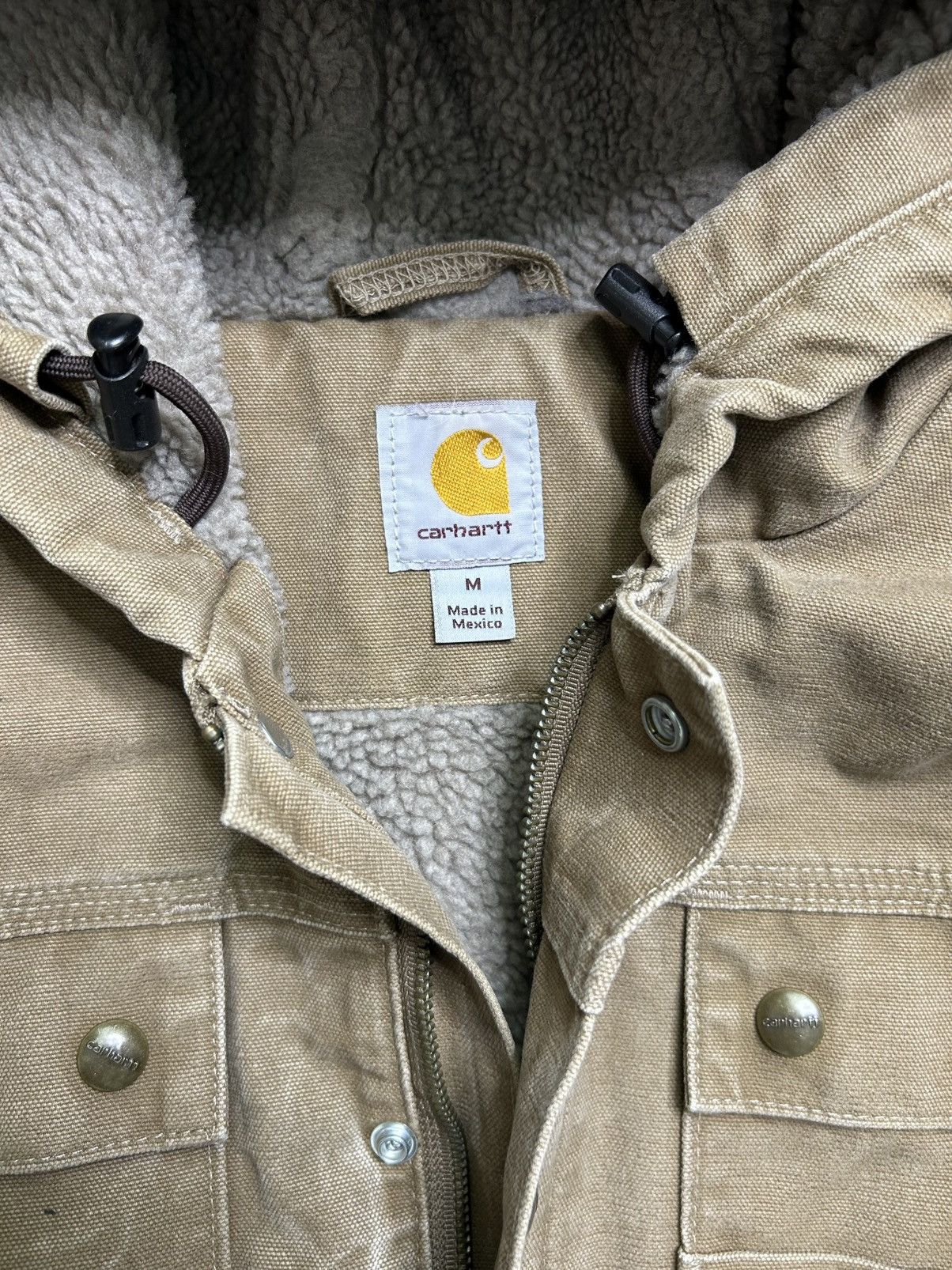 Carhartt Vintage Carhartt Sherpa Lined Hoodie Jacket Canvas Size US M / EU 48-50 / 2 - 5 Thumbnail