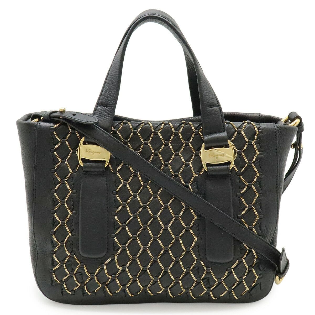 Salvatore Ferragamo Salvatore Ferragamo Salvatore Ferragamo Vara Leather 2way Handbag Leather Shoulder Bag DUTY FREE for USA Size ONE SIZE - 1 Thumbnail