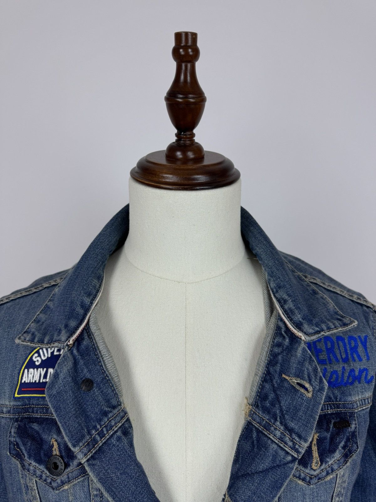 Superdry Superdry Army Division Denim Jacket biker motorcycle JKT Size US M / EU 48-50 / 2 - 6 Thumbnail