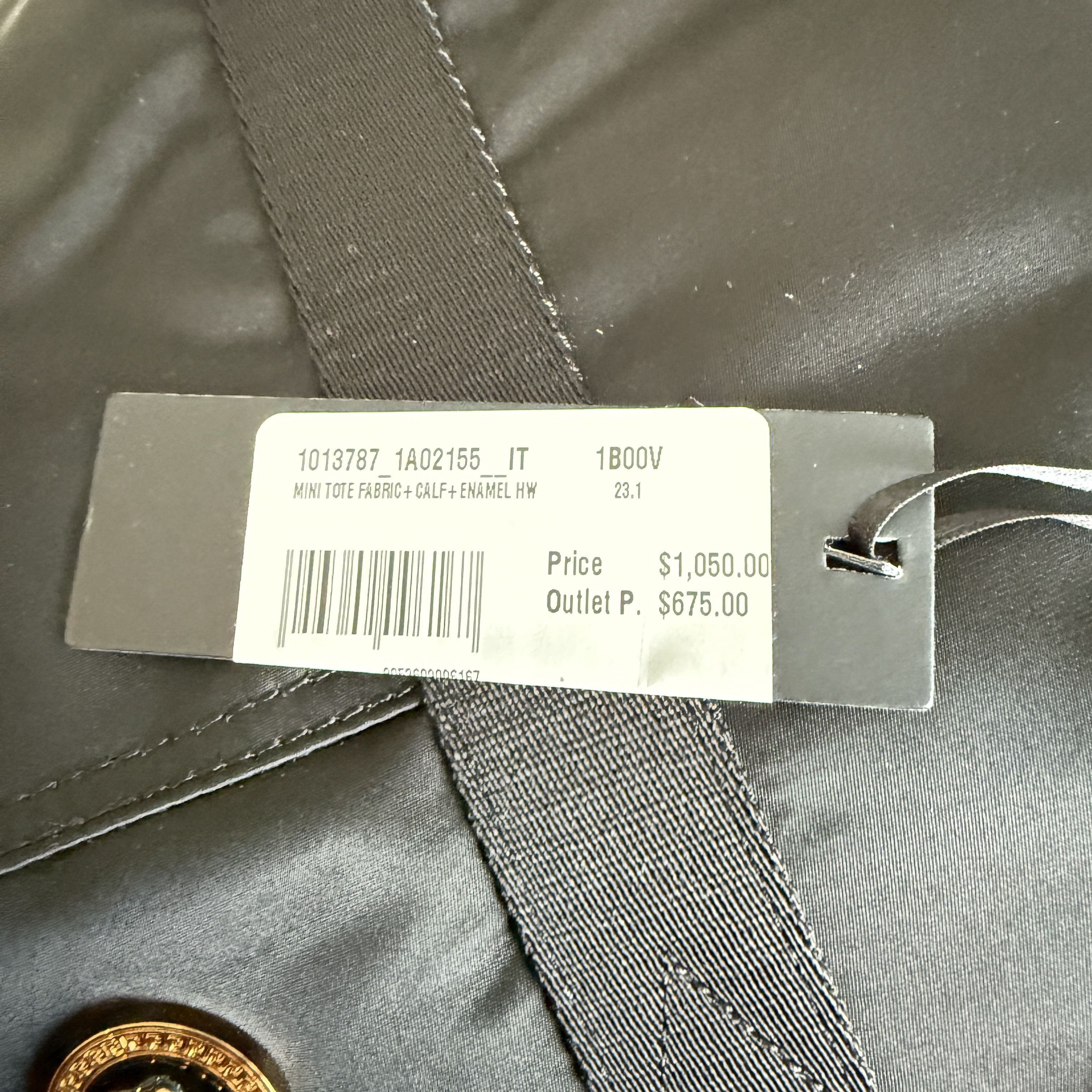 Versace Versace 1013787 Black Nylon La Medusa Shoulder Tote Bag Size ONE SIZE - 9 Thumbnail
