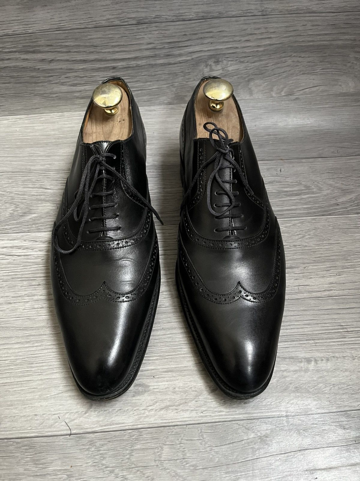 Jm Weston Wingtip Oxford Leather Shoes in Black, Men's (Size 9) — image 3 of 6