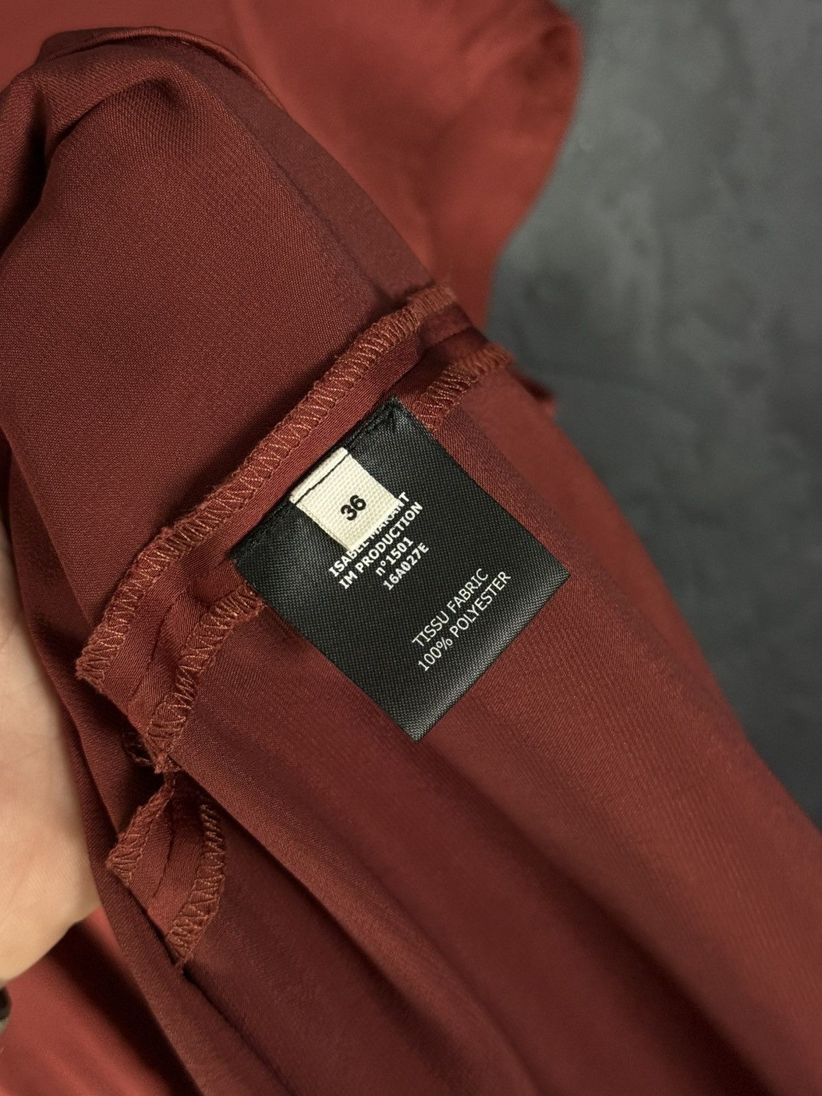 Isabel Marant Isabel Marant Etoile Burgundy Midi Dress With Sleeves Size XS / US 0-2 / IT 36-38 - 17 Thumbnail