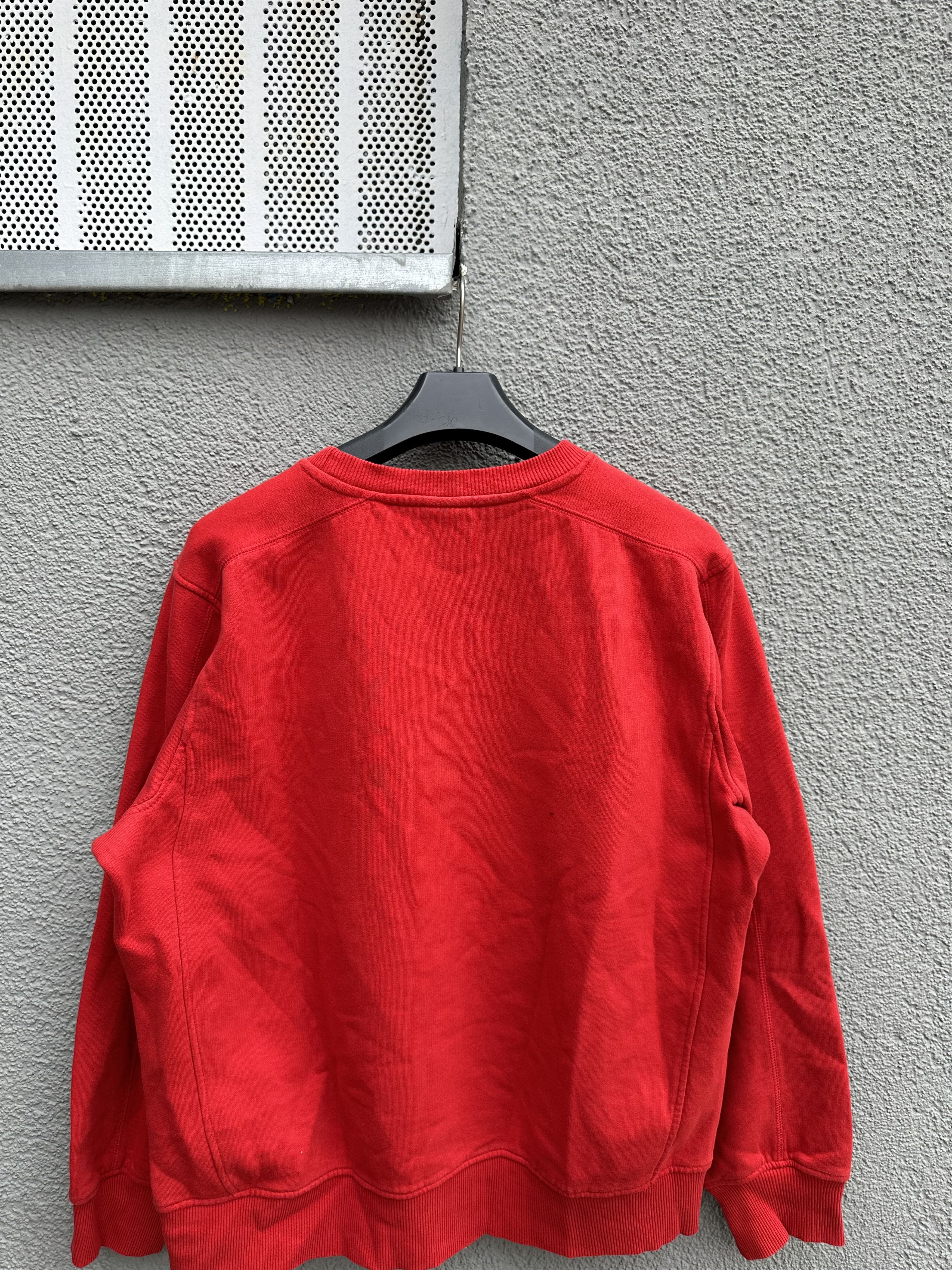 Nike × Vintage Vintage Nike Sweatshirt Big Logo Swoosh Y2K Red L Size US L / EU 52-54 / 3 - 6 Thumbnail