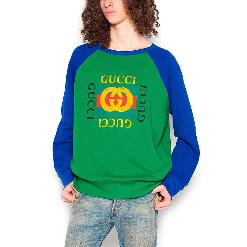 Gucci Gucci Blue and green knitted sweatshirt 2502-Nextarrow Size US M / EU 48-50 / 2 - 1 Thumbnail