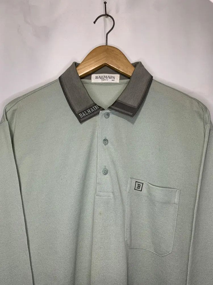 Balmain 2000s Balmain Paris spell out polo shirt rugby Size US L / EU 52-54 / 3 - 2 Thumbnail