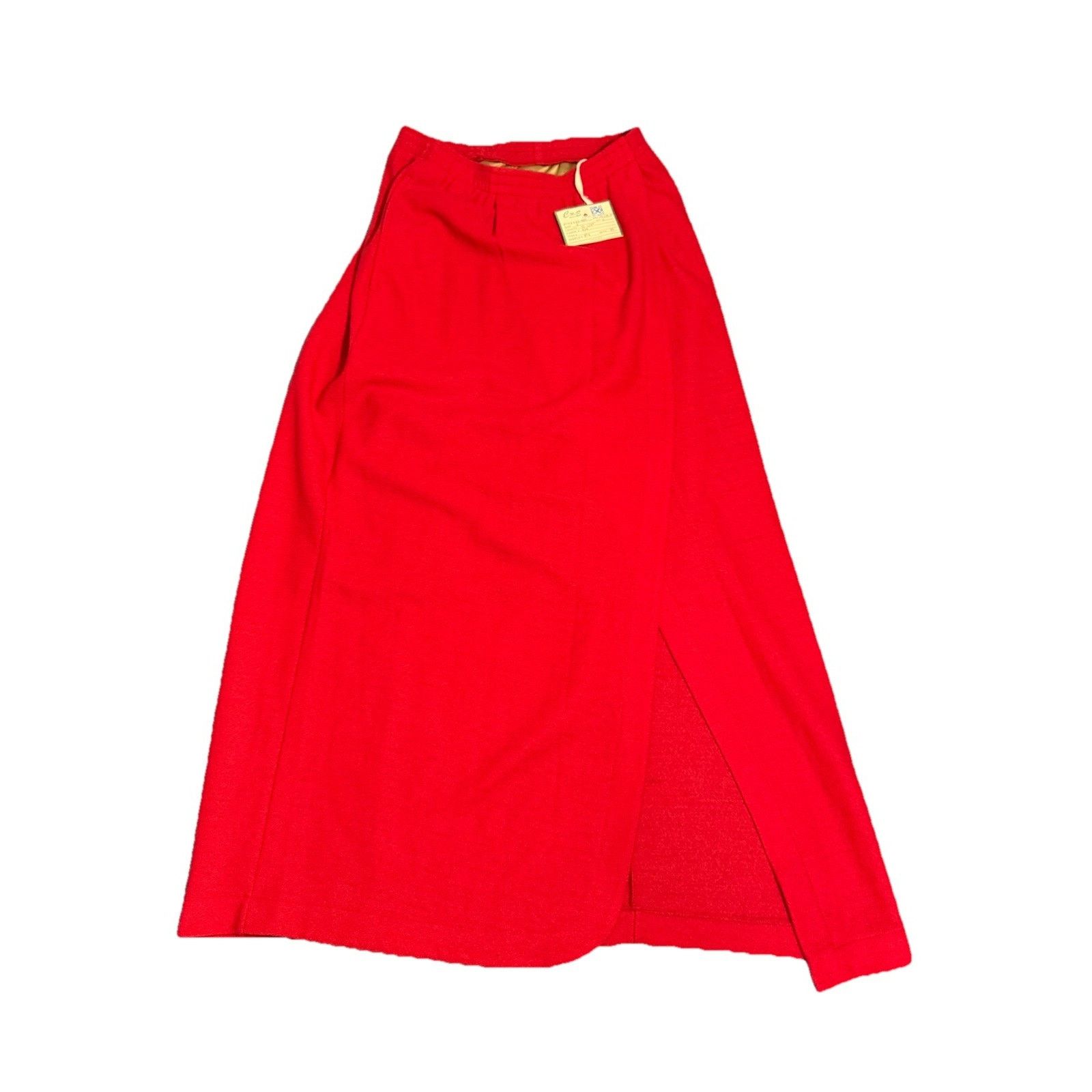 Other Vintage 80s Red Wool Pencil Skirt by CmcE | Sample Size 8 Size 30" / US 8 / IT 44 - 1 Thumbnail
