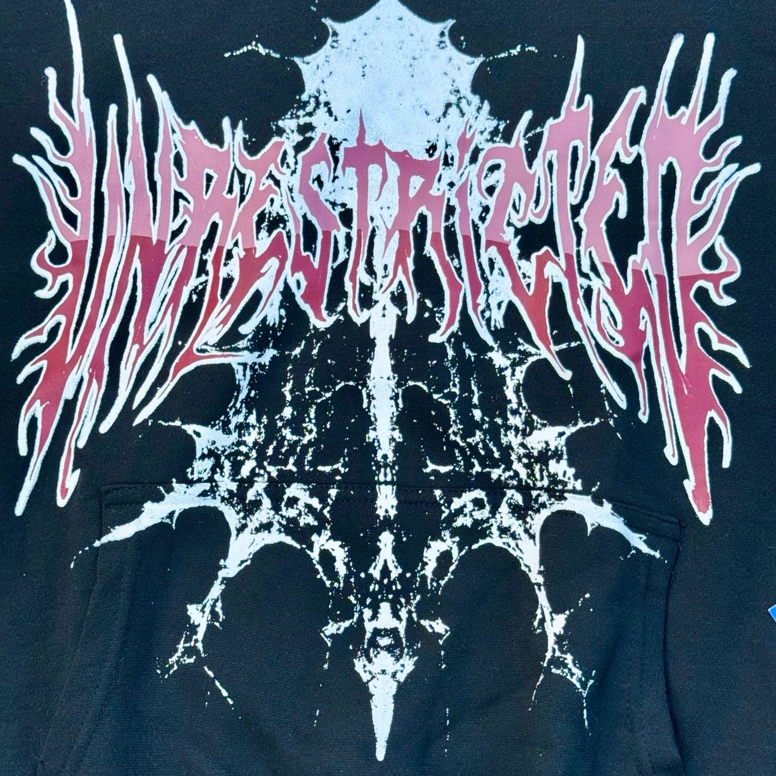 Ouur Standard Afflicted Black Pullover Hoodie “unrestricted”, Men's (Size M) — image 2 of 6