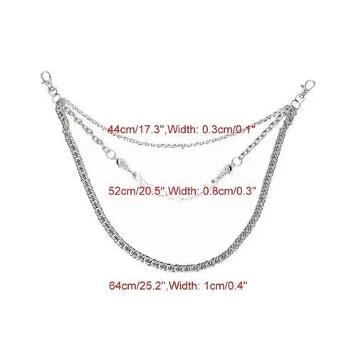 Other Triple Chain Link Jean Chain Size ONE SIZE - 2 Thumbnail