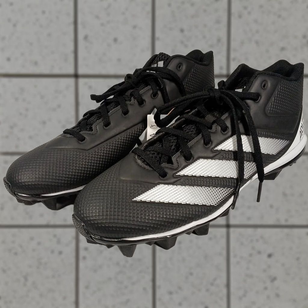 Adidas Adidas Adizero Impact 2.0 MD Mens Football Cleats Black White Size 10 New With Tags Size US 10 / EU 43 - 1 Thumbnail