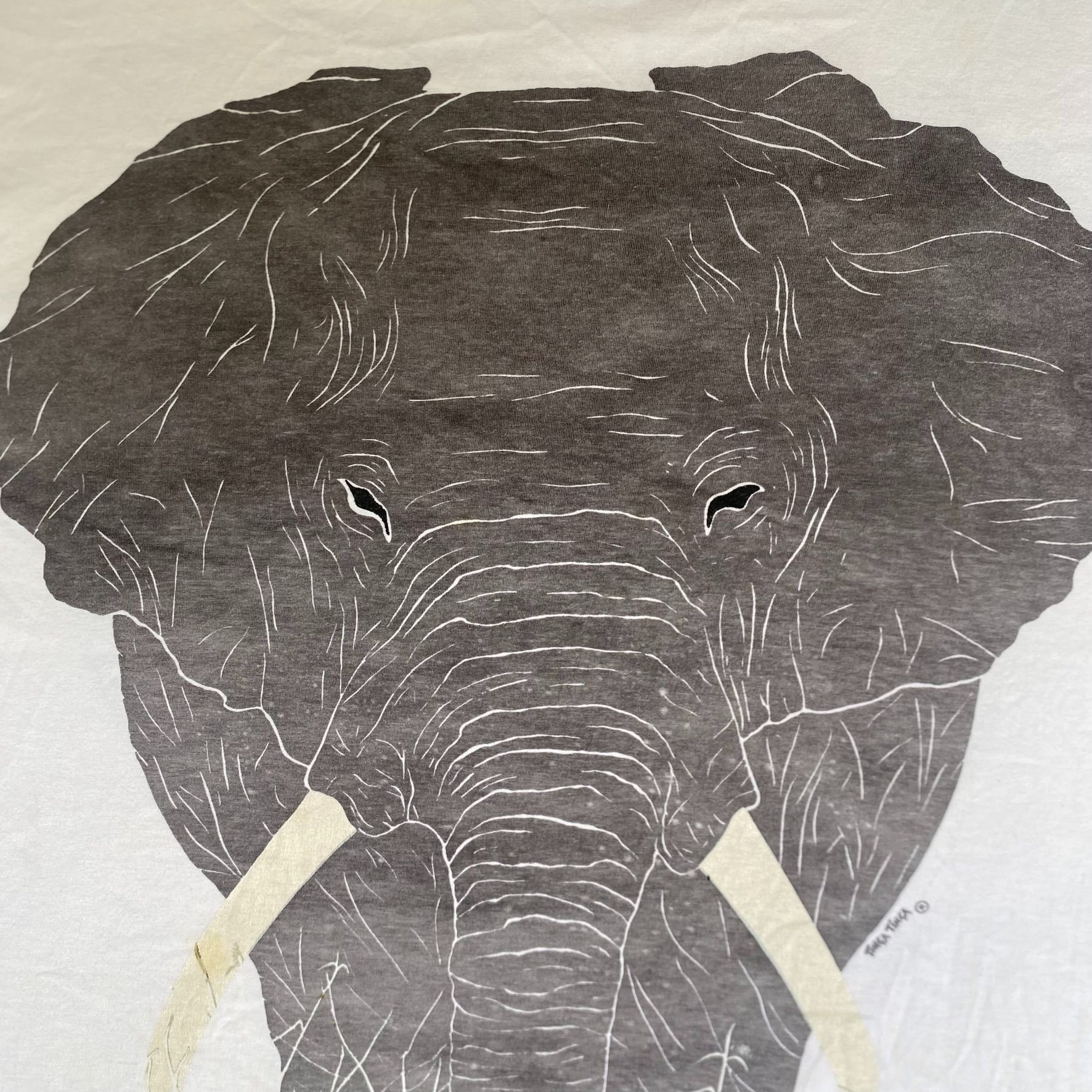Vintage Vintage 90s Elephant Nature Shirt Animal Artwork AOP Tee Size US XL / EU 56 / 4 - 4 Thumbnail