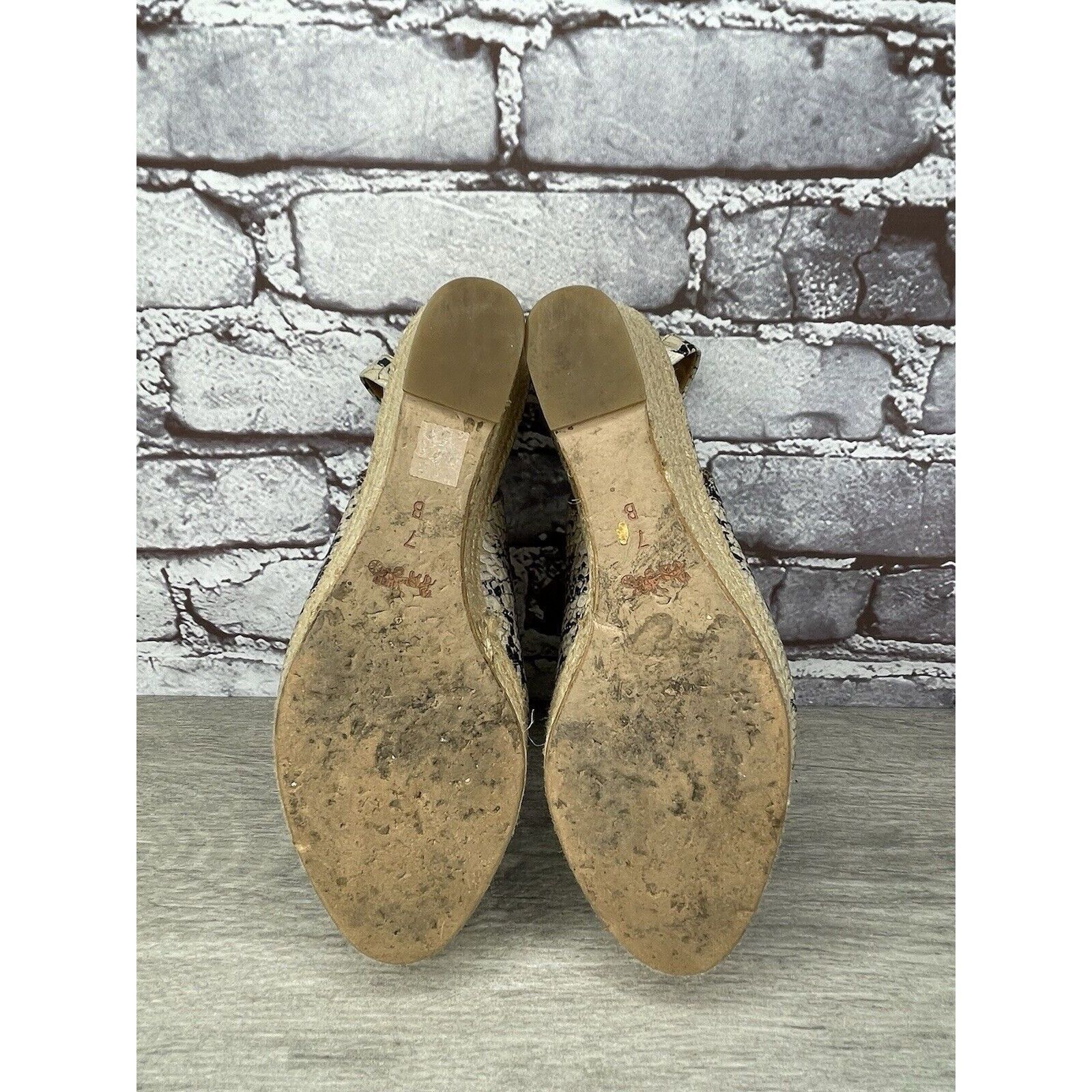Coach Coach Ferry Snake Embossed Platform Espadrilles Wedges Strap Size US 7 / IT 37 - 7 Thumbnail