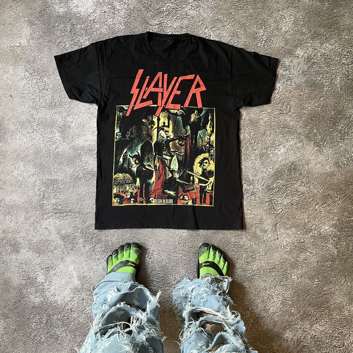 Vintage Vintage 90s Slayer Graphic Tee Punk Grunge Band Shirt Slim S Size US S / EU 44-46 / 1 - 1 Thumbnail