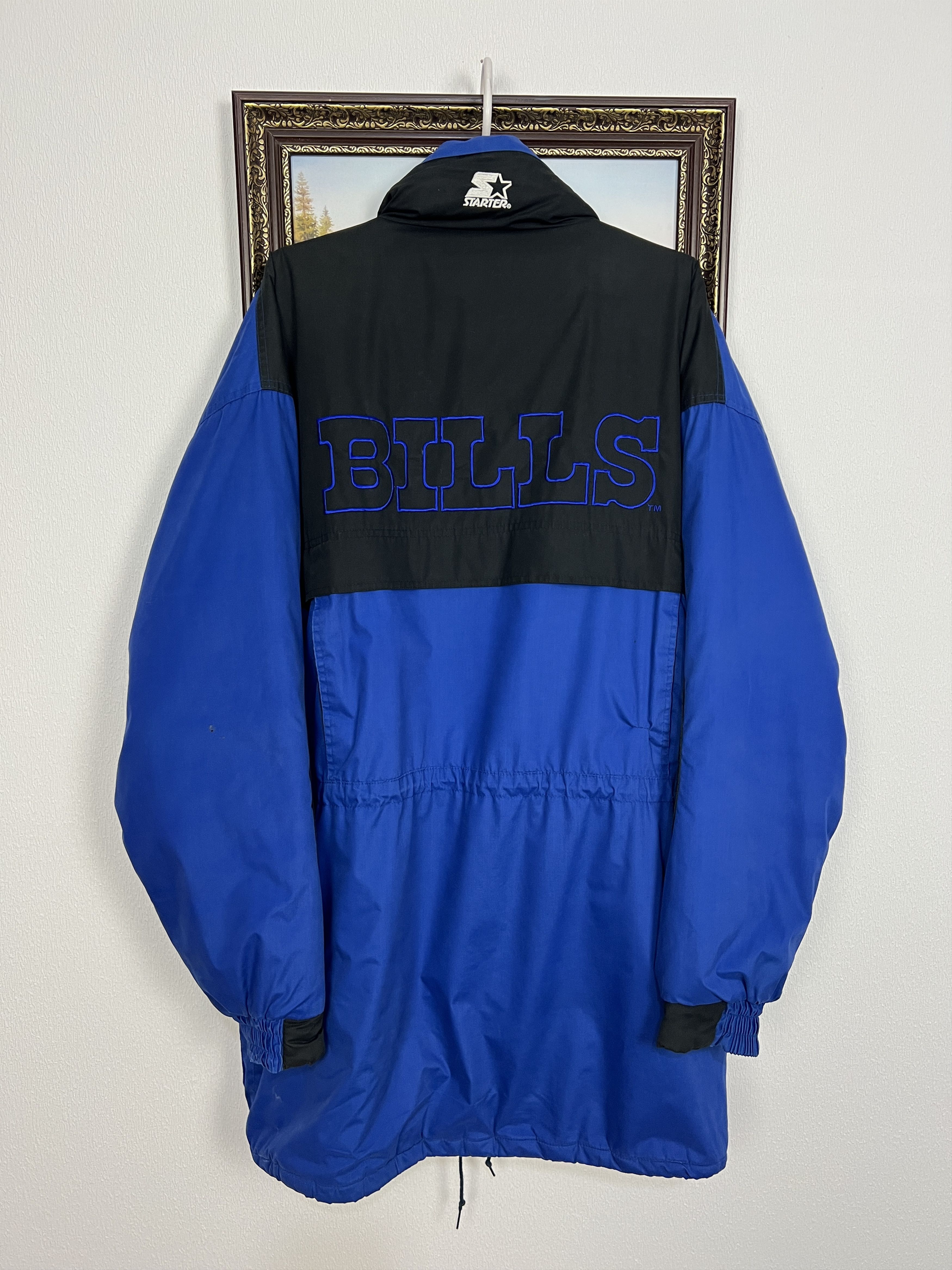 Starter Vintage 90's Buffalo Bills Padded Long Jacket NFL Rare Size US XL / EU 56 / 4 - 10 Thumbnail