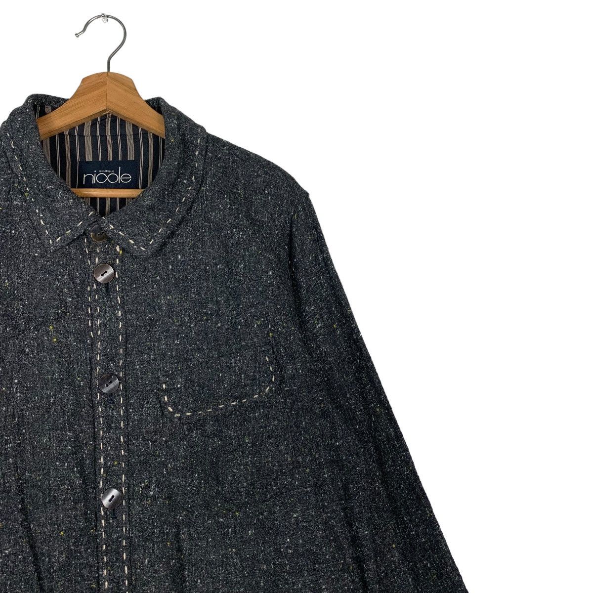 Japanese Brand NICOLE BOUTIQUE Wool Button Jacket #0015-C1 Size US L / EU 52-54 / 3 - 6 Thumbnail