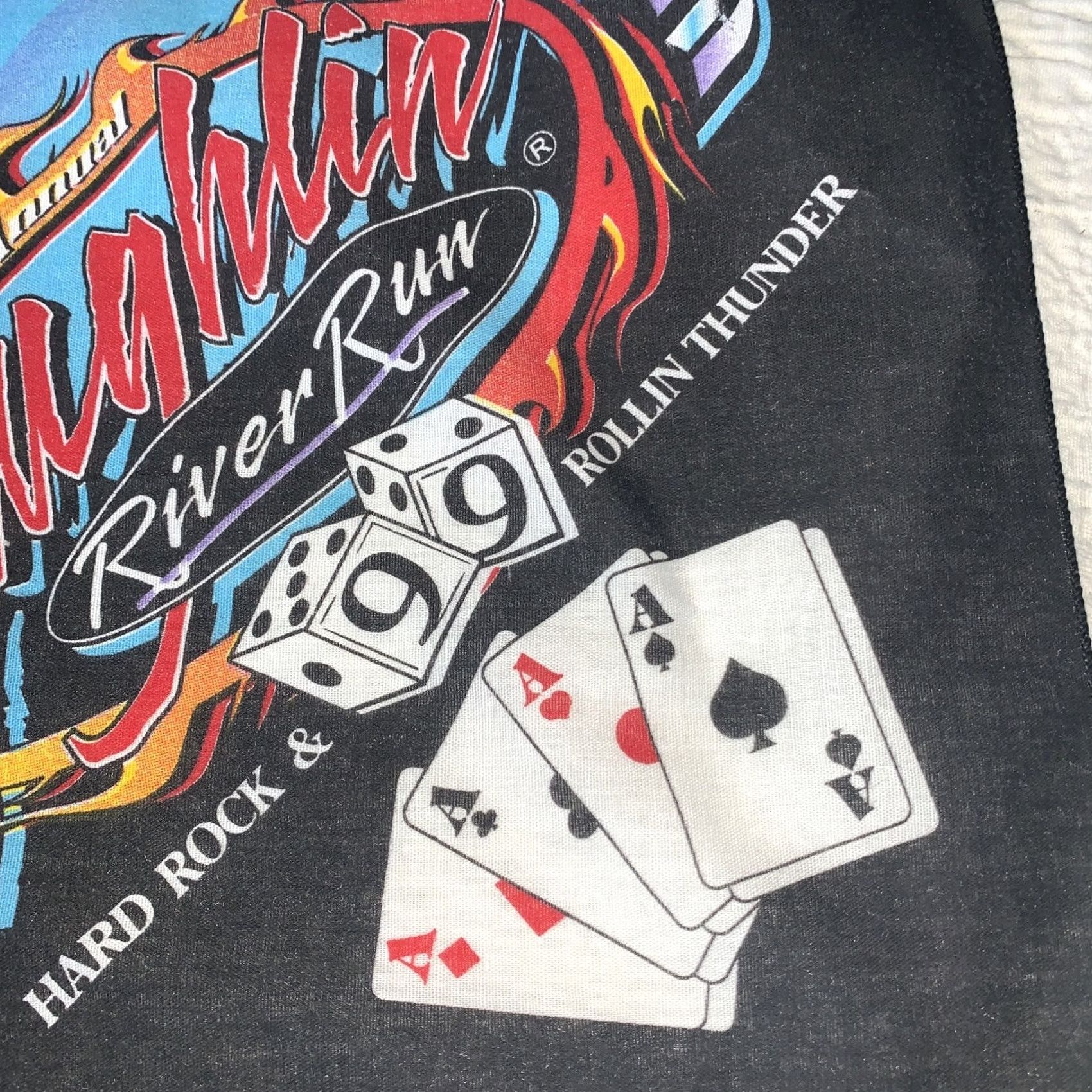 Vintage 90s Bandana Handkerchief Vintage Biker Men Black Size ONE SIZE - 3 Thumbnail