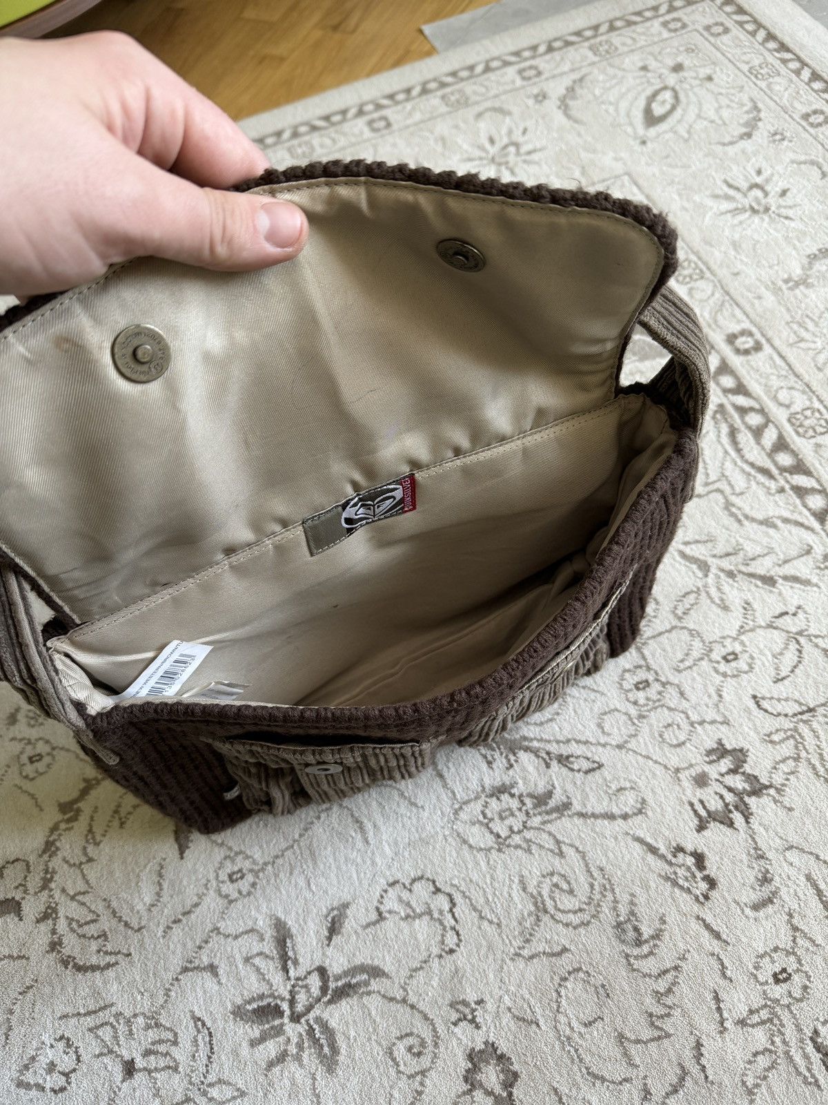 Quiksilver Vintage Quiksilver Roxy Knit Corduroy Mini Handle Bag Y2K Size ONE SIZE - 7 Thumbnail
