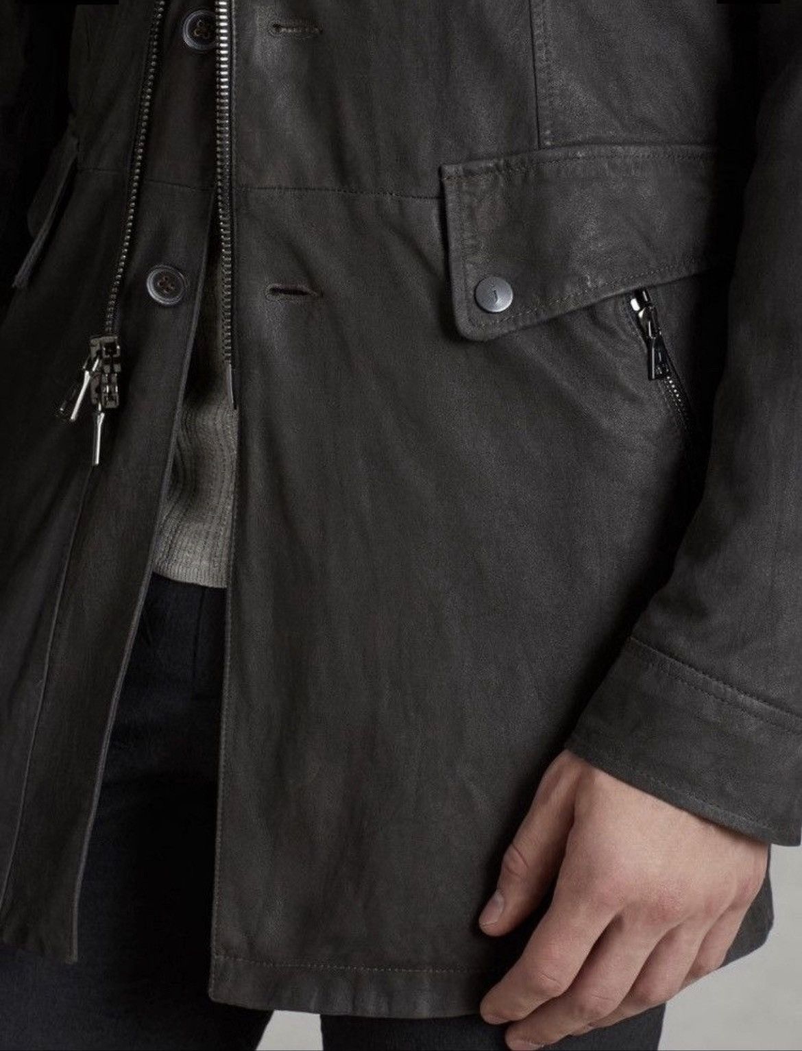 John Varvatos Garment Washed Suede Jacket EU 54 USA 44 Size US L / EU 52-54 / 3 - 4 Thumbnail