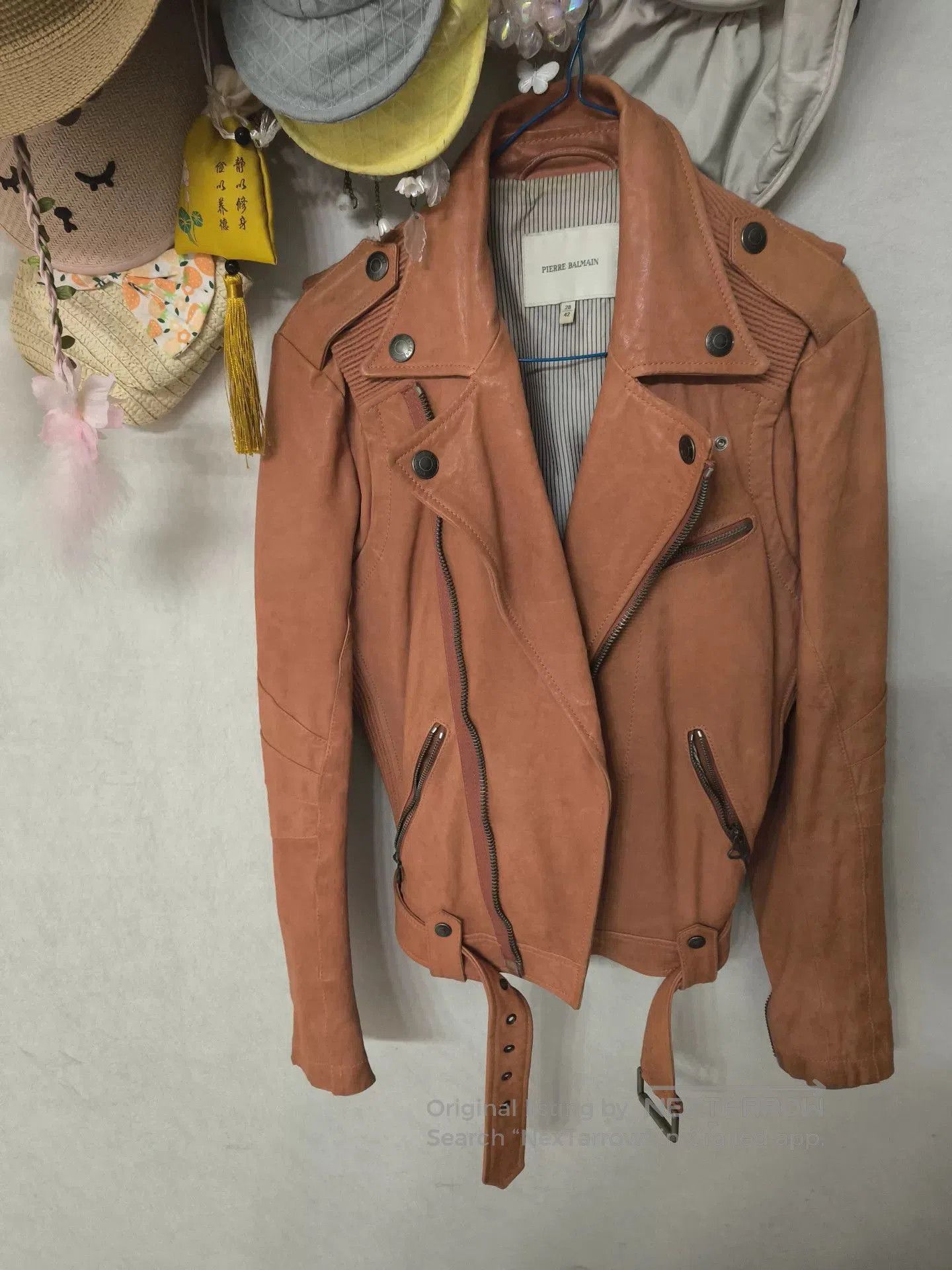 Balmain Balmain Orange Leather Jacket. Size M / US 6-8 / IT 42-44 - 1 Thumbnail