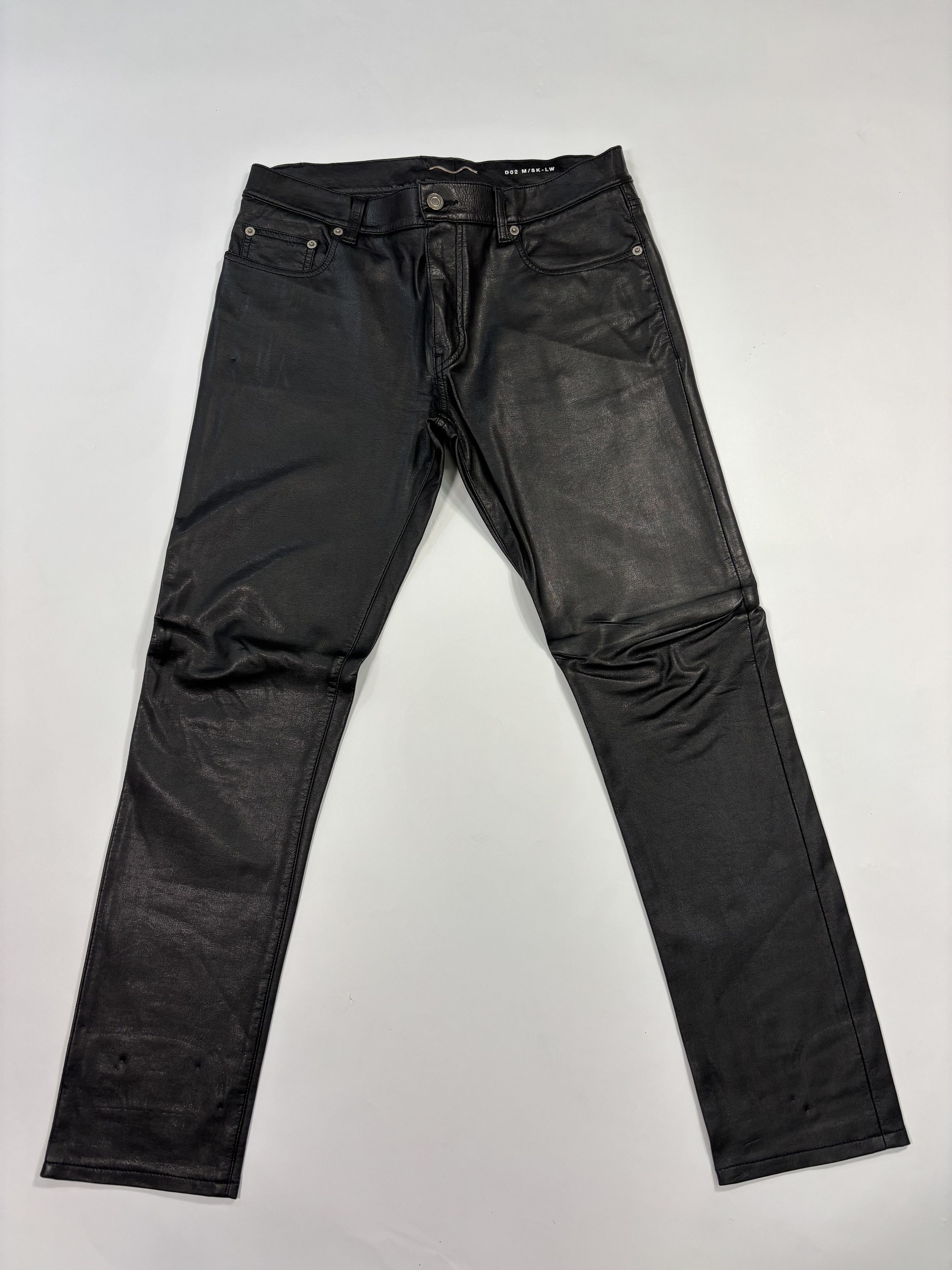 Saint Laurent Paris Saint Laurent Black Leather Look Pants Size US 32 / EU 48 - 1 Thumbnail