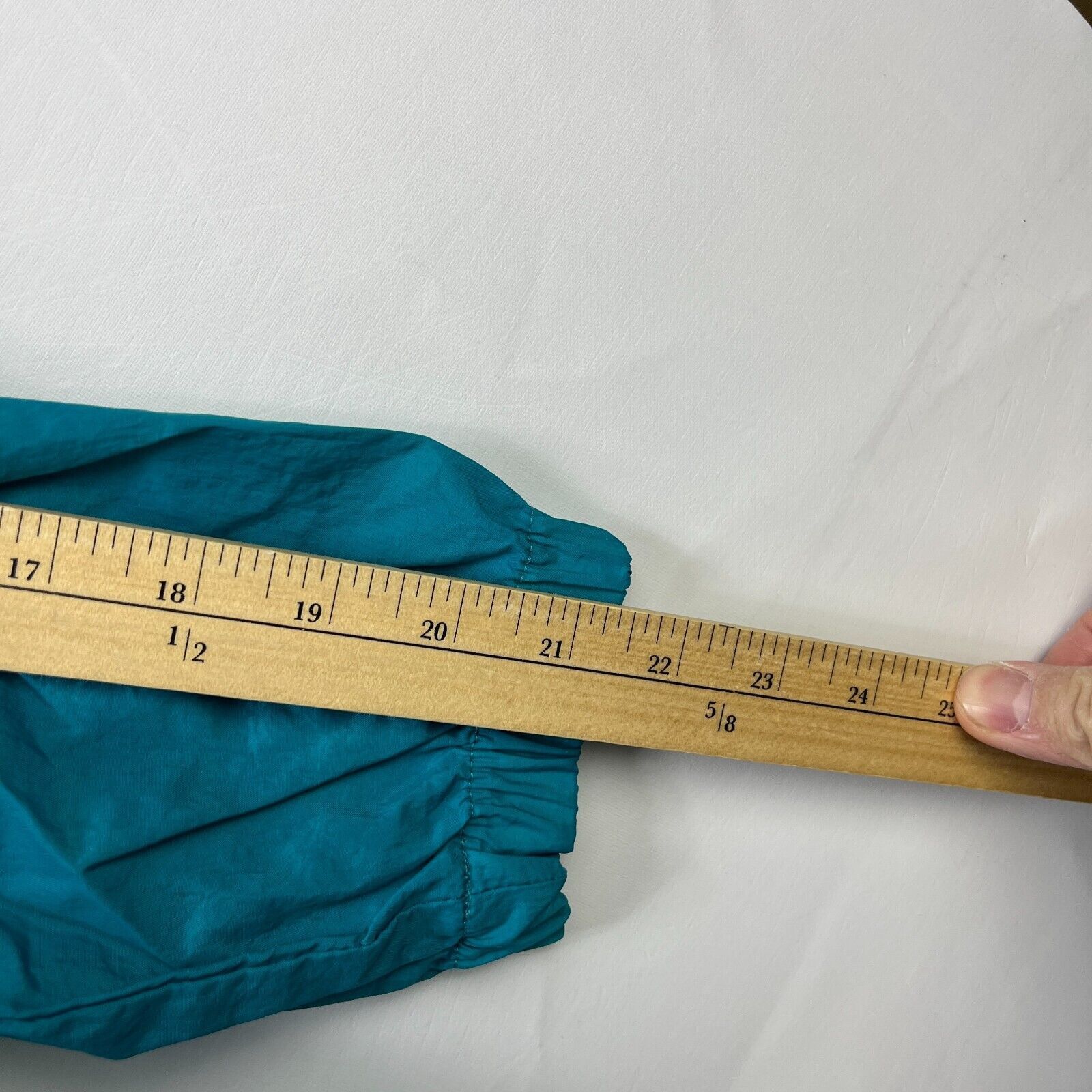 Nike × Vintage Vintage 90s Nike Tonal Swoosh Jacket Womens Med Teal Anorak Size M / US 6-8 / IT 42-44 - 10 Thumbnail