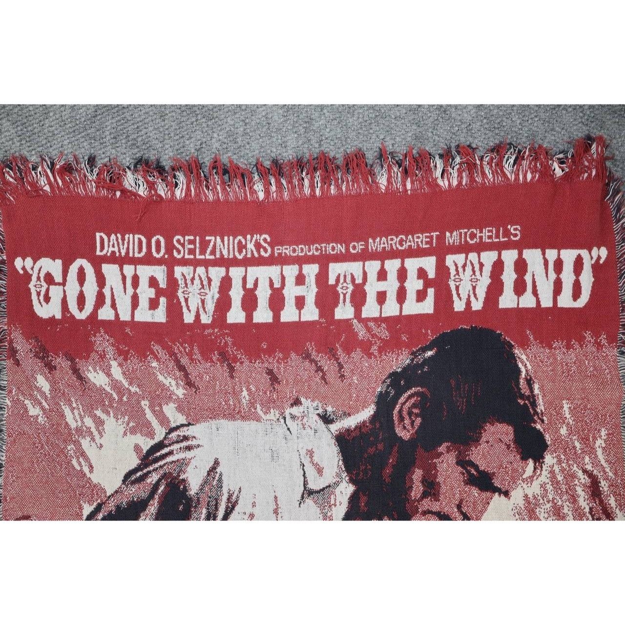 Vintage Vintage Gone With the Wind 1993 Woven Tapestry Throw Blanket Size ONE SIZE - 5 Thumbnail