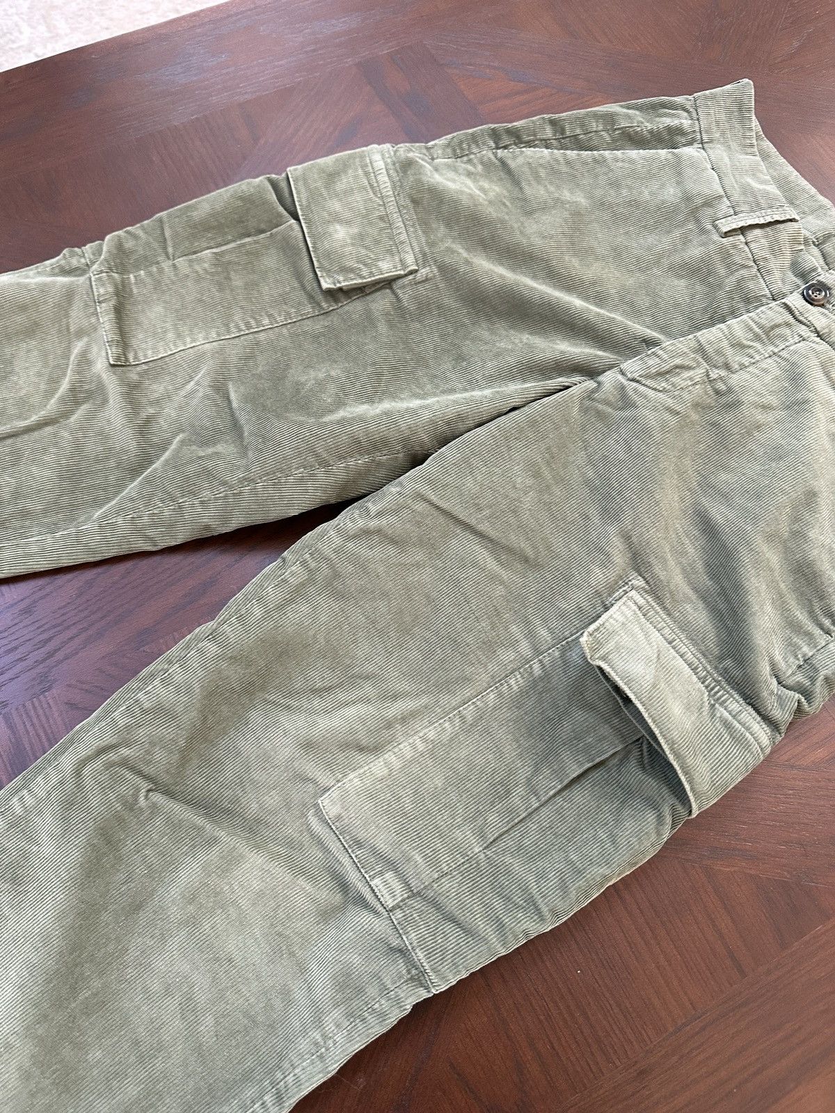 Other Briglia 1949 Easy Fit Cargo Corduroy Trousers Military Green Size US 29 - 3 Thumbnail