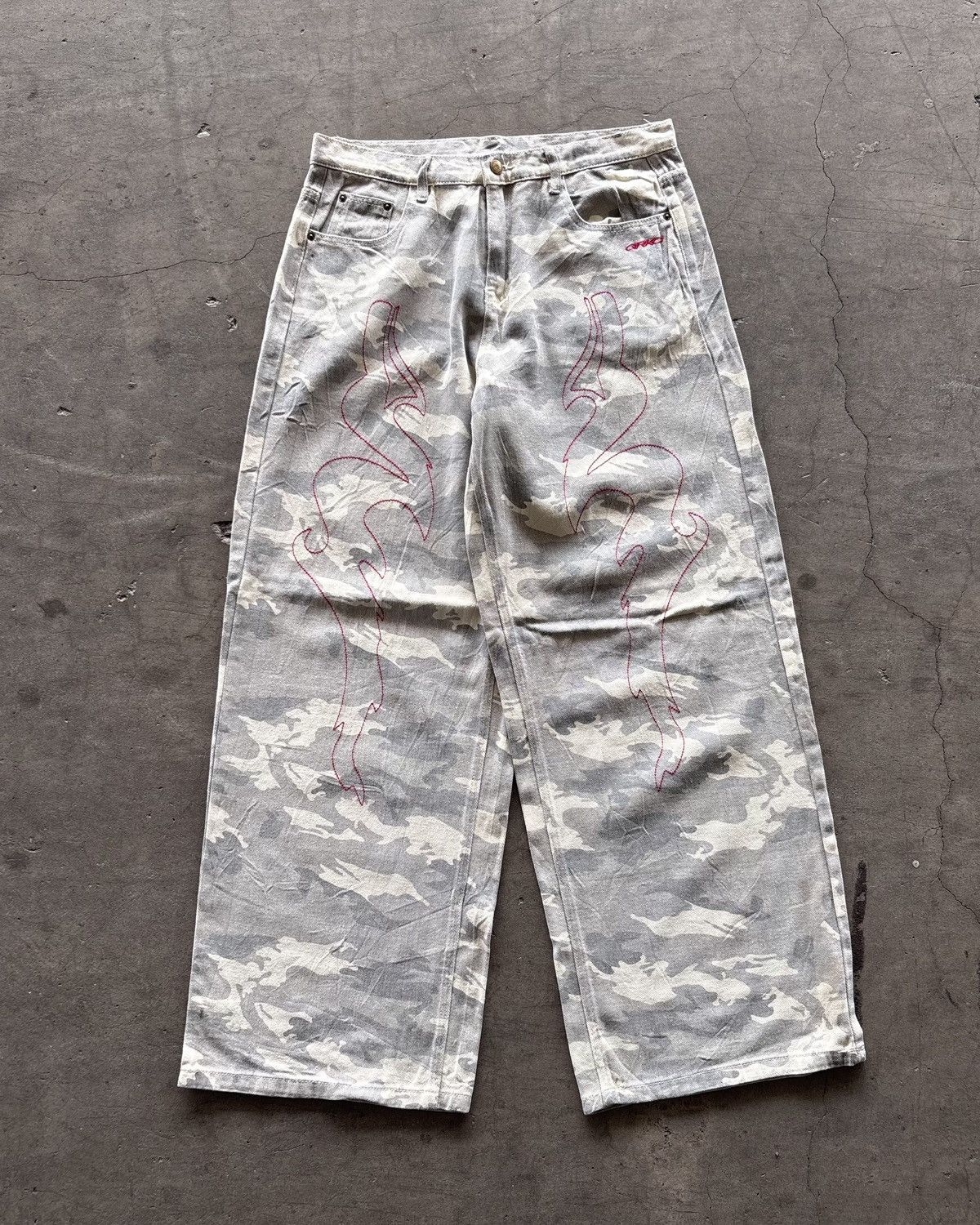 Tribal Streetwear GRKC Camo Tribal Super Baggy Jeans Size US 33 - 2 Thumbnail