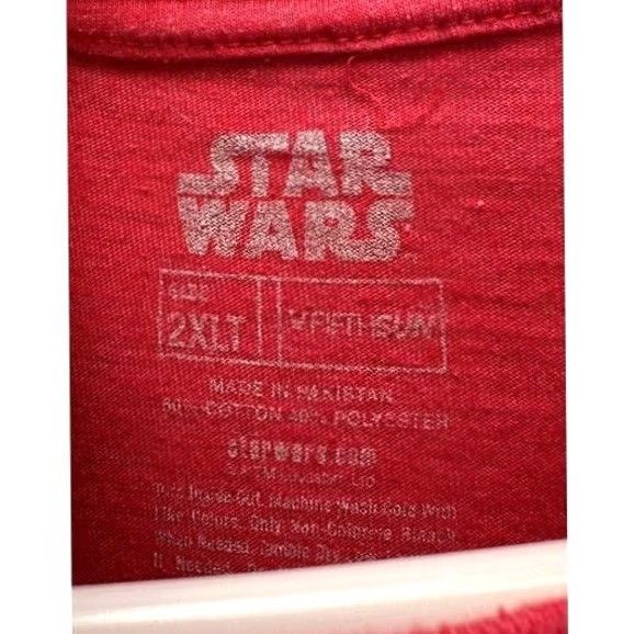 Star Wars Star Wars T-Shirt Mens 2XLT Tall Salmon Red Graphic Print Tee Crew Neck Short Sleeve Solid Ocean Ninth? Size US XXL / EU 58 / 5 - 3 Thumbnail