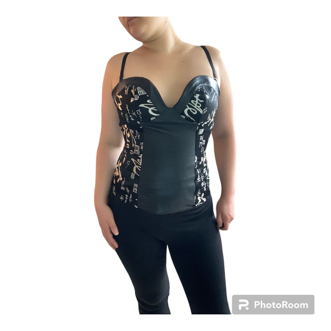 Handmade Hand Made Custom Corset with Chinese Symbols & Lettering Size M / US 6-8 / IT 42-44 - 7 Thumbnail