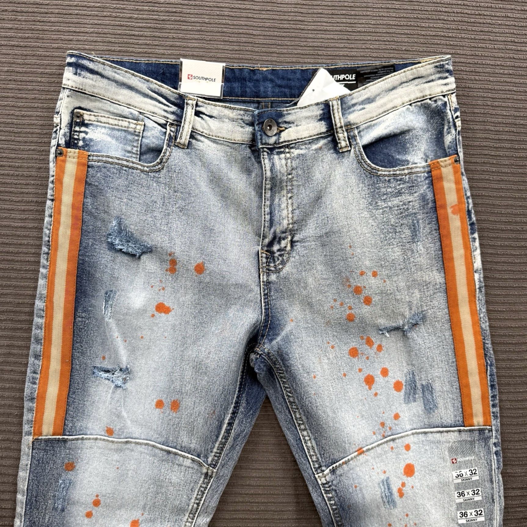 Southpole Southpole Jeans Men 36 Skinny Distressed Stretch Cotton Multicolor 90s Grunge Hip Hop Inseam 32 Mens Size US 36 / EU 52 - 5 Thumbnail