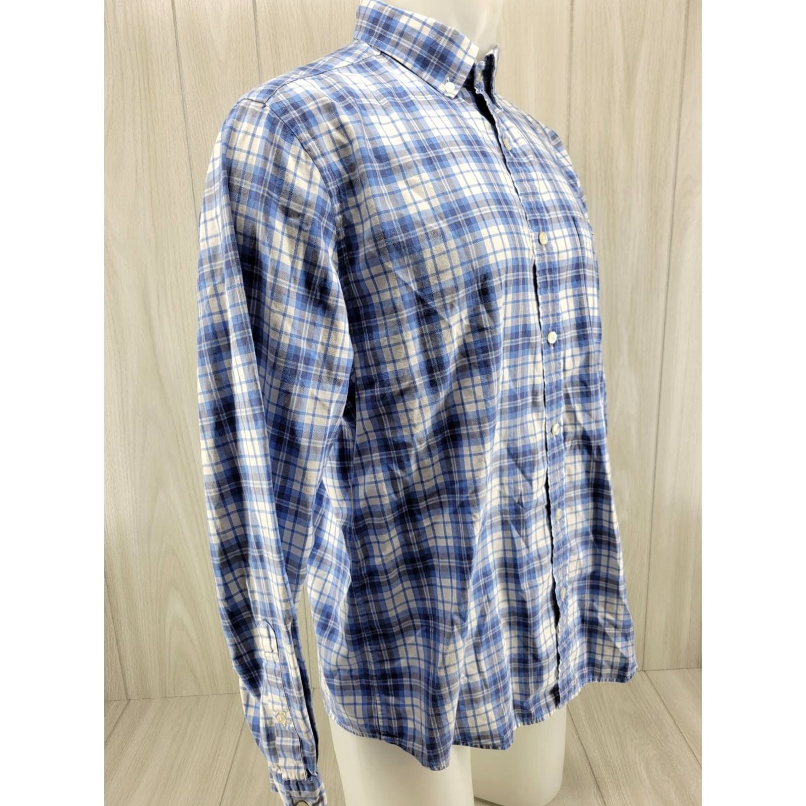 Vineyard Vines Vineyard Vines Trucker Shirt Men’s Large Plaid Blue Performance Classic Fit Long Sleeve Button-Up Size US L / EU 52-54 / 3 - 4 Thumbnail