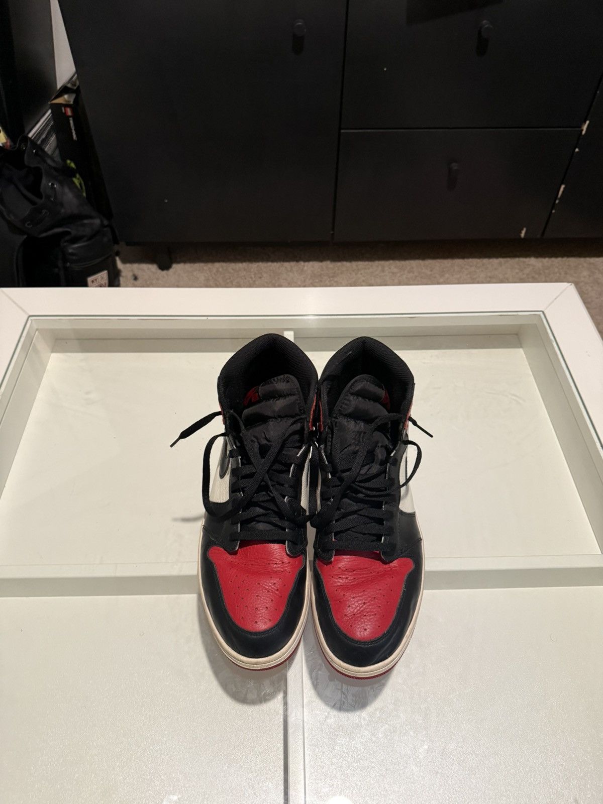 Jordan Brand Air Jordan 1 Retro Bred Toe Size US 14 / EU 47 - 3 Thumbnail