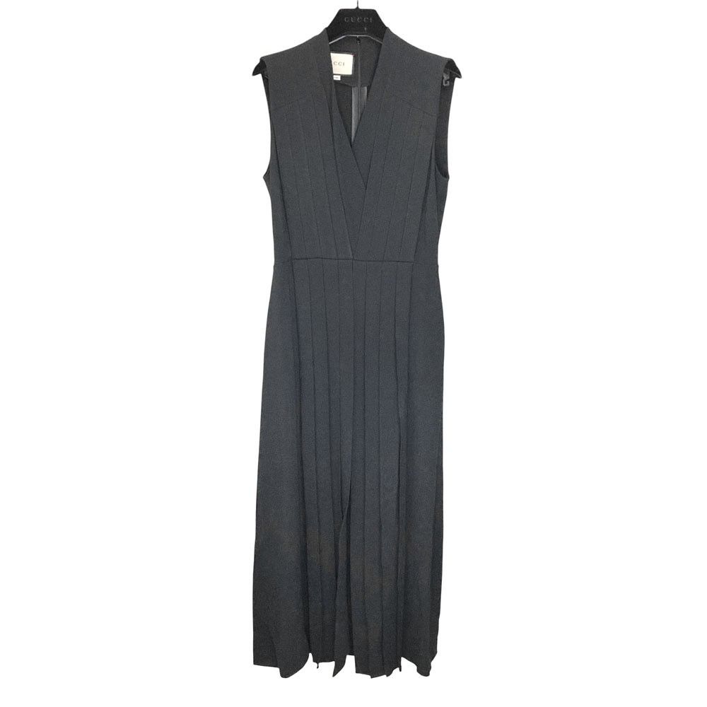 Gucci Gucci Gucci V-Neck Rhinestone Sleeveless Dress Rayon Dress Textile Dresses 568240 DUTY FREE for USA Size ONE SIZE - 1 Thumbnail