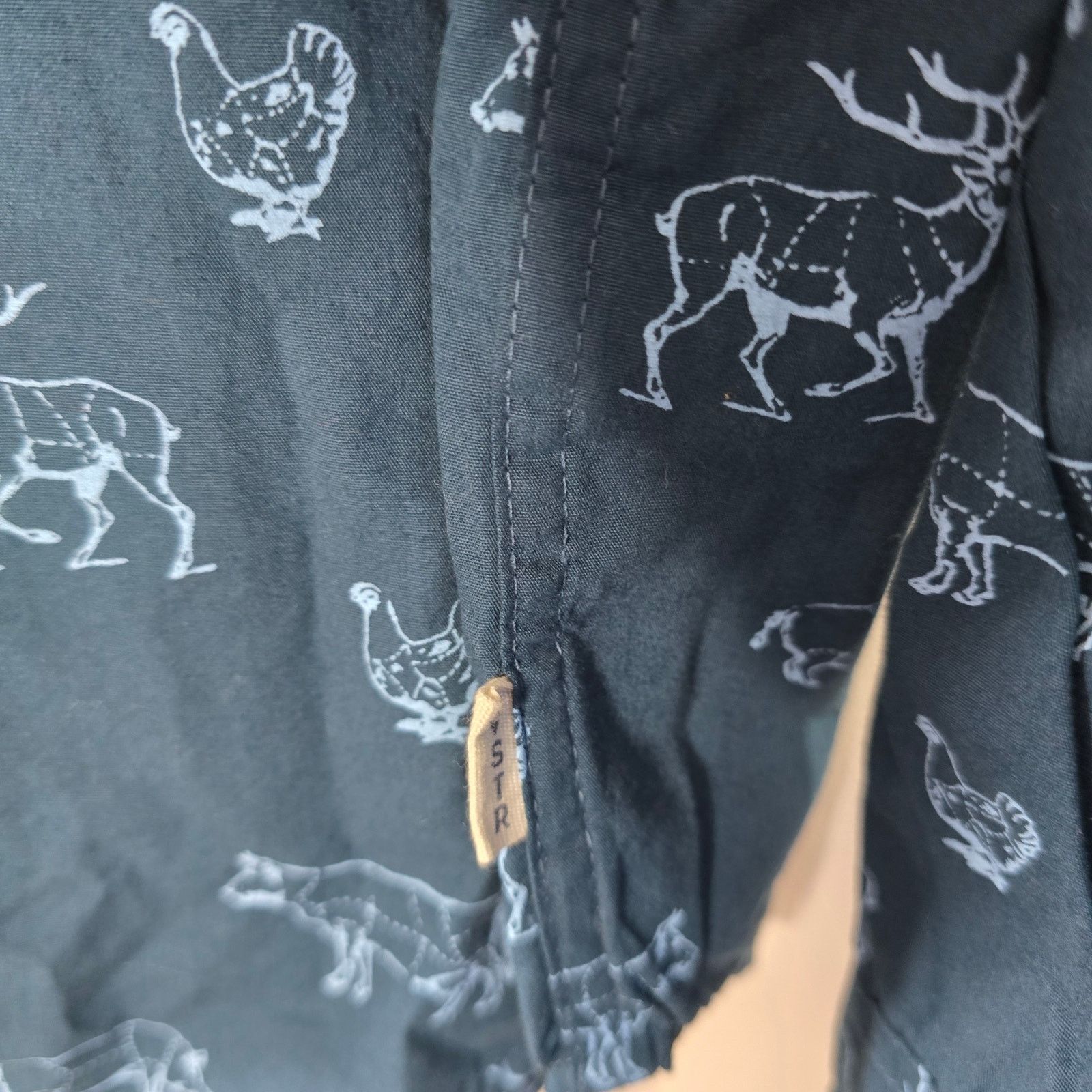 VSTR VSTR Premium Blue Farm Animal Butcher Button-up Shirt Large Size US L / EU 52-54 / 3 - 5 Thumbnail