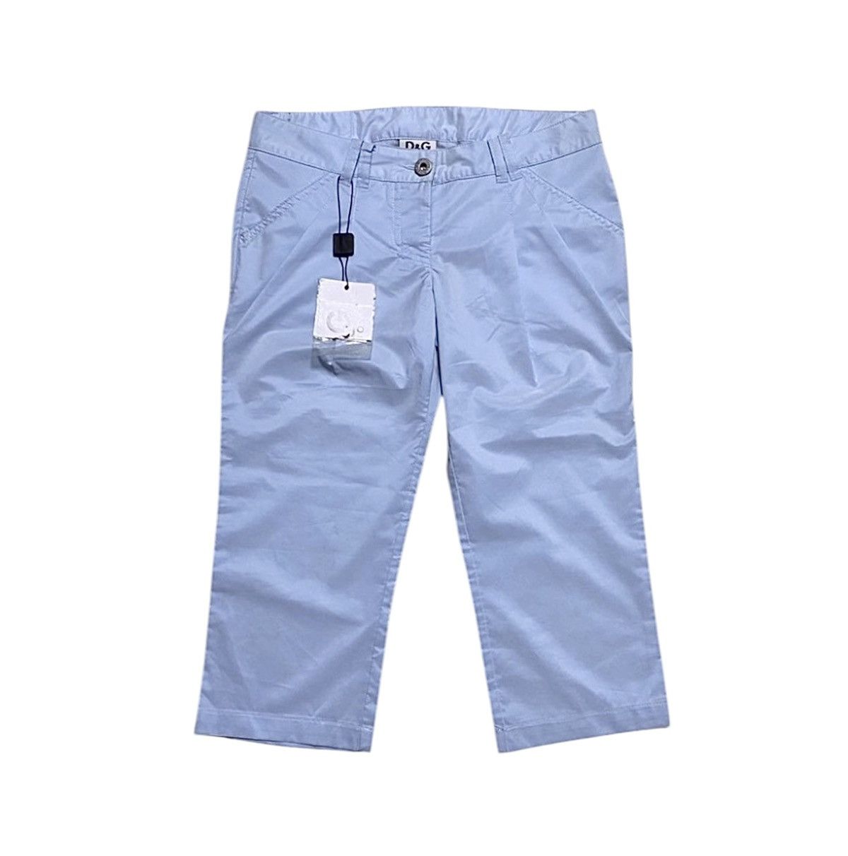 Dolce & Gabbana NWT Women’s Junior D&G Blue Polyester Shorts Capri Size 26" / US 2 / IT 38 - 1 Thumbnail