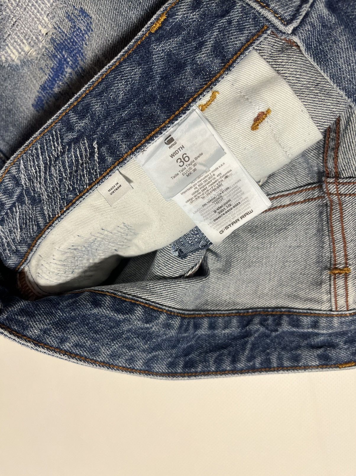 G-Star G star RAW distressed patchwork denim shorts Y2K military Size US 36 / EU 52 - 4 Thumbnail