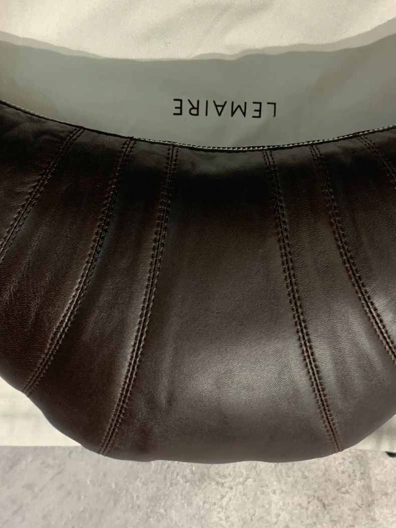 Lemaire Lemaire dark chocolate color small size lamb leather horn Size ONE SIZE - 3 Thumbnail