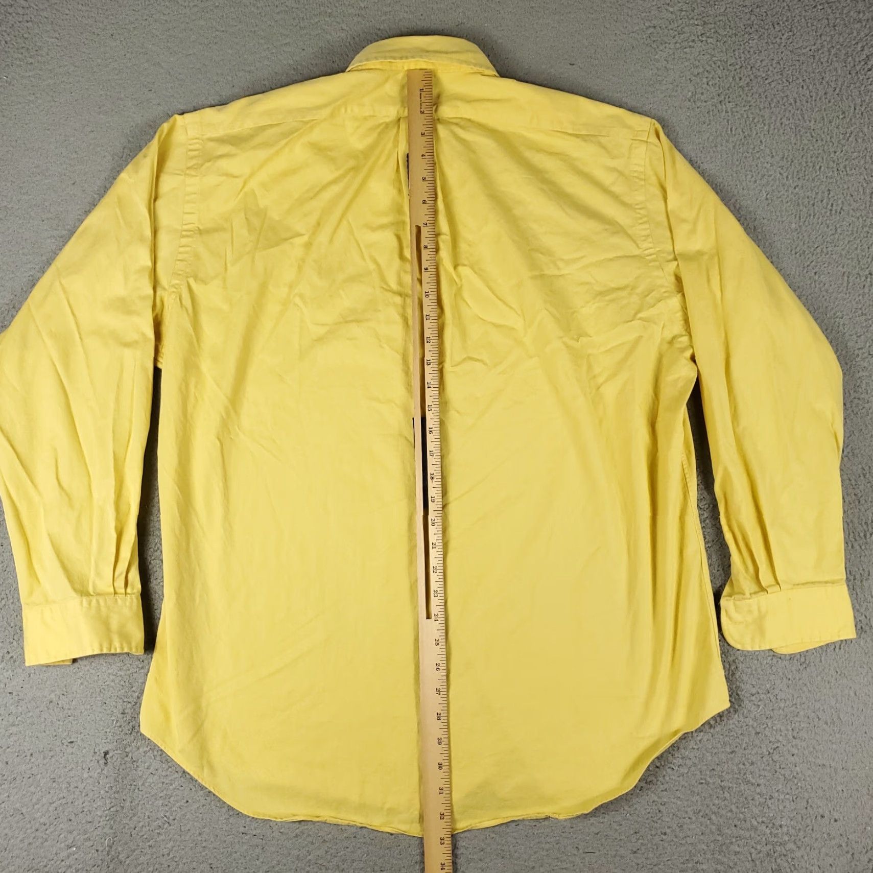 Ralph Lauren Ralph Lauren Shirt Mens Large Yellow Button-Up Long Sleeve Cotton Collared Classic Pockets Mens Size US L / EU 52-54 / 3 - 7 Thumbnail