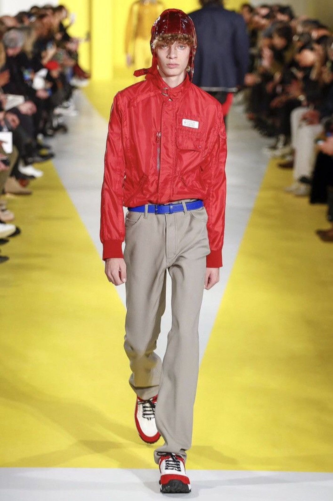 Maison Margiela RUNWAY FW18 Techno Gabardine Flared Trousers Size US 33 - 1 Thumbnail