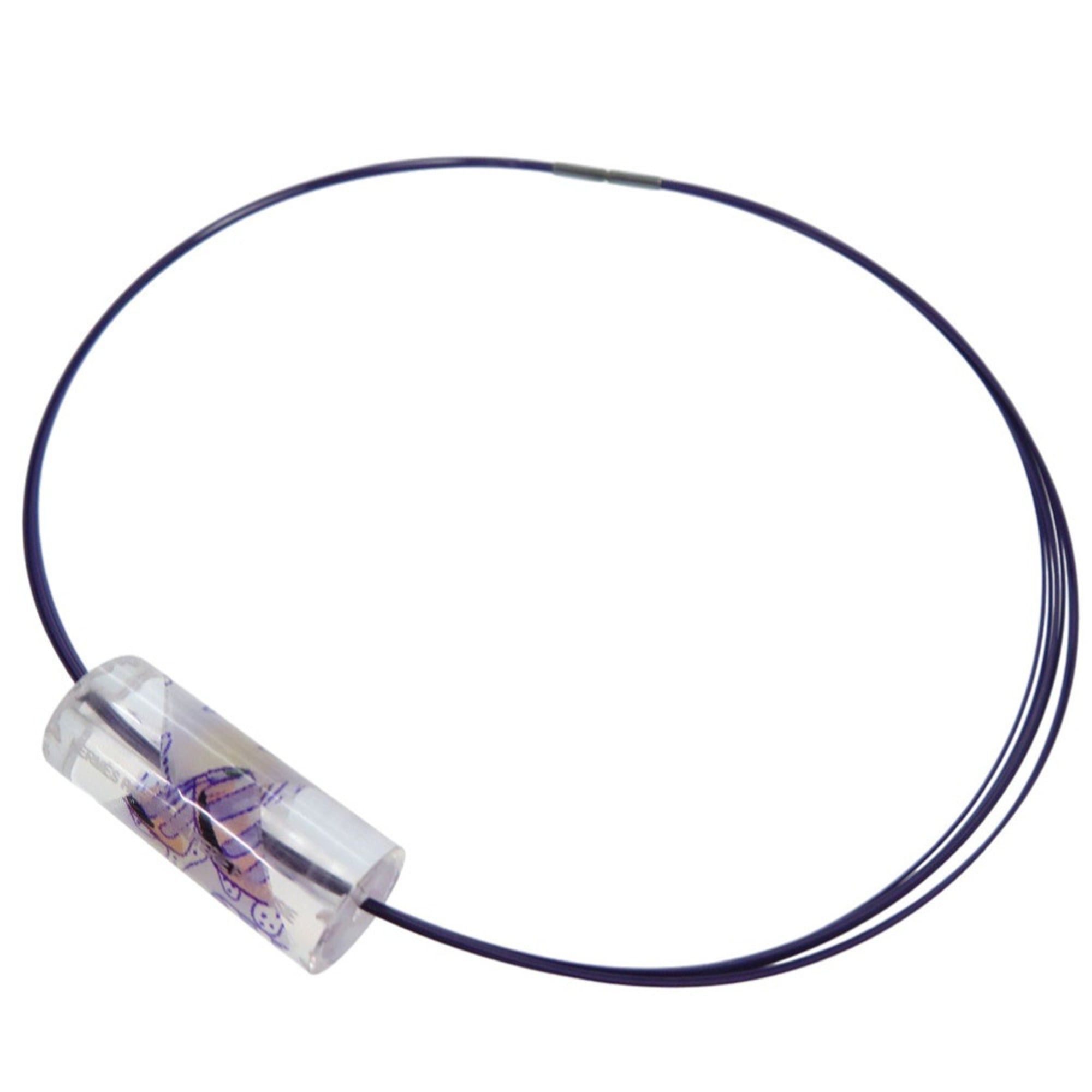 Hermes Excellent condition Hermès Lisine choker with plastic wire purple 1413