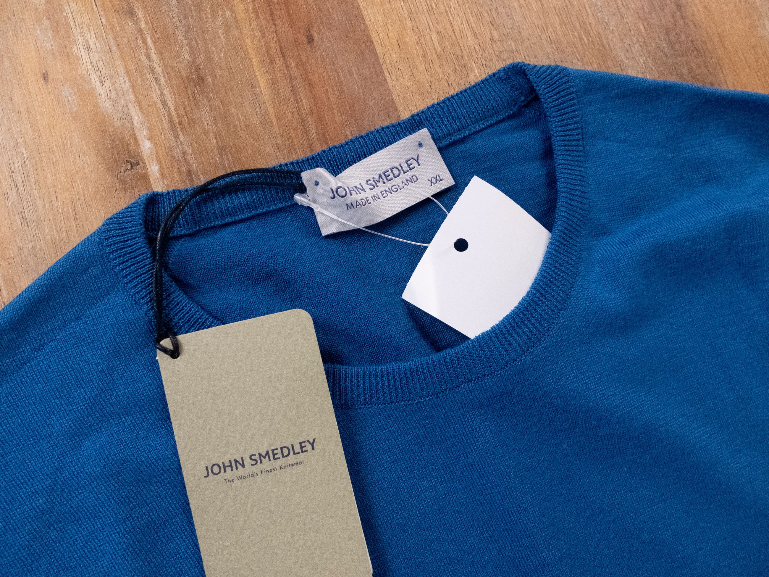 John Smedley JOHN SMEDLEY blue New Zealand merino wool sweater XXL Size US XXL / EU 58 / 5 - 2 Thumbnail