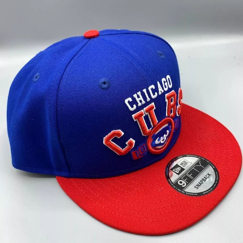 New Era Chicago Cubs Hat Men Blue 9Fifty New Era Snap Back Cap New Size ONE SIZE - 7 Thumbnail