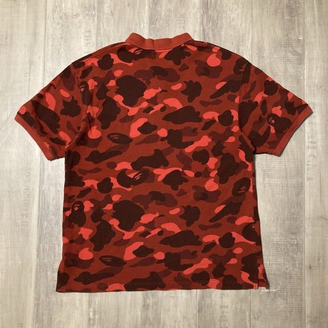 Bape BAPE RED CAMO APE HEAD LOGO Polo Shirt a bathing ape Size US L / EU 52-54 / 3 - 3 Thumbnail