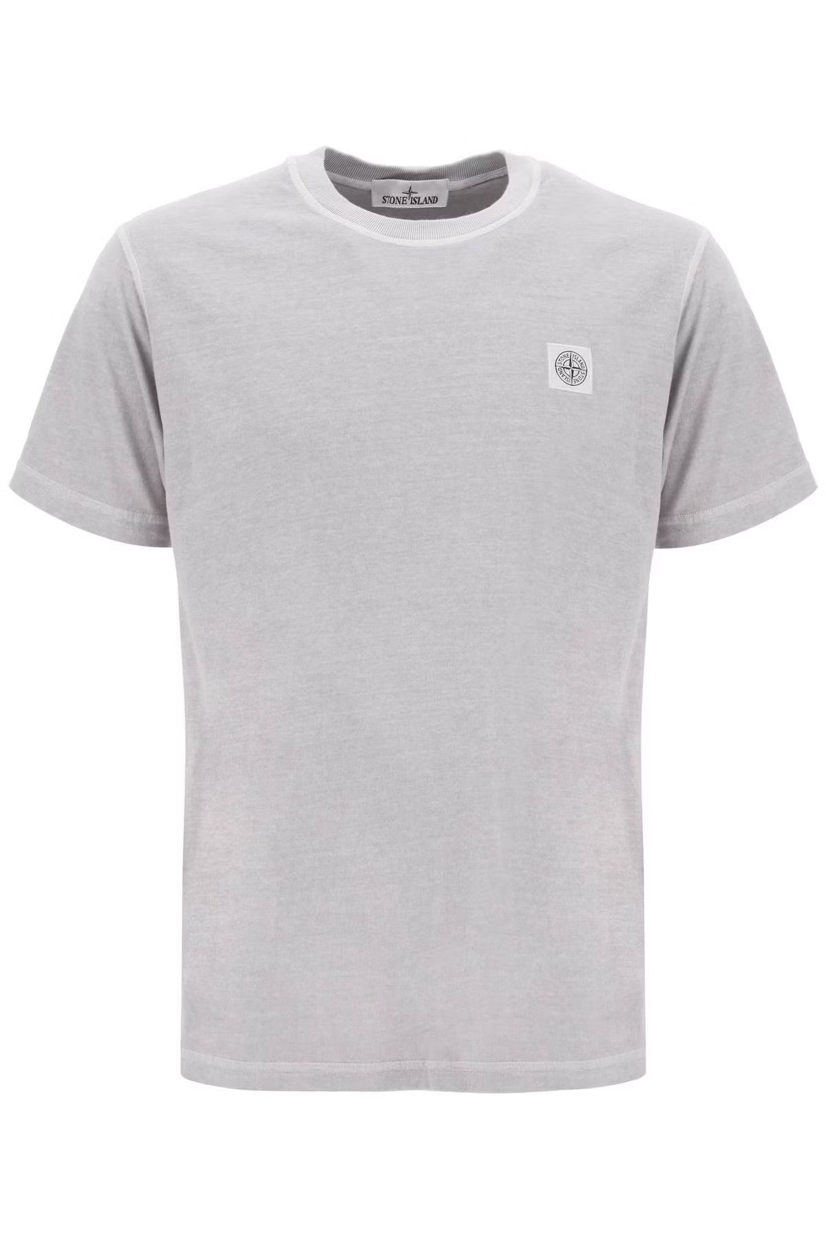 image of Stone Island O1S22I1N0524 Crewneck T-Shirt In Grey, Men's (Size Small)