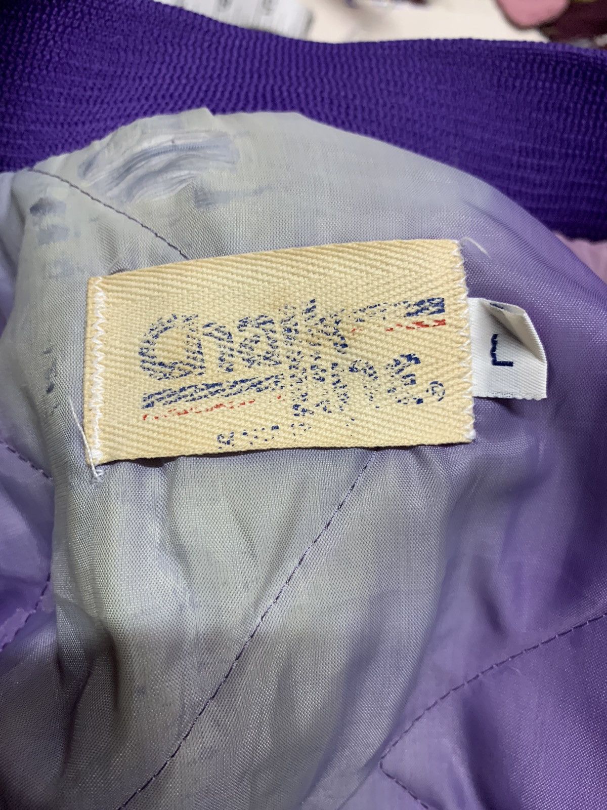 NBA Vintage Los Angeles lakers satin pocket chalk line Size US XL / EU 56 / 4 - 13 Thumbnail