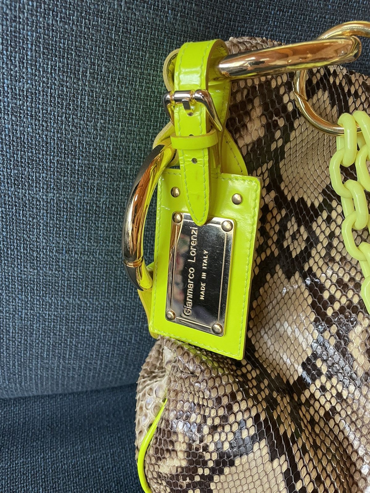 Other Rare Gianmarco Lorenzi genuine python shoulder bag Size ONE SIZE - 10 Thumbnail