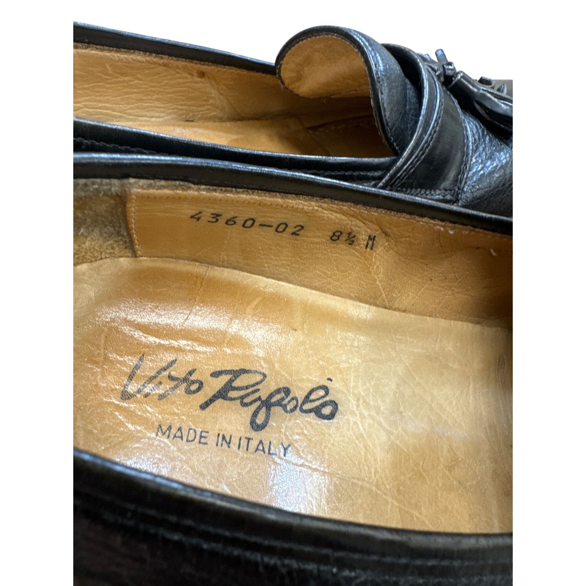 Other Vito Rufolo Italian Mens Black Leather Tassel Slip-On Loafer Size US 8.5 / EU 41-42 - 9 Thumbnail