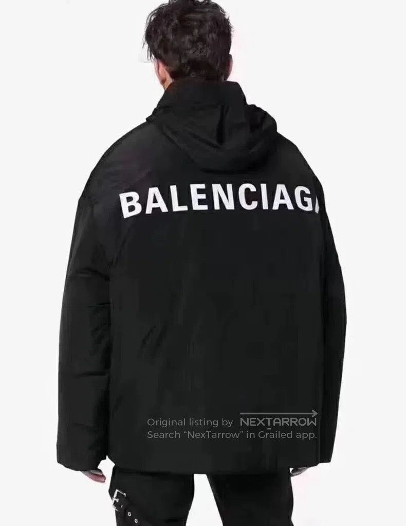 Other Balenciaga Black Back Logo Puffer Coat Jacket Size US M / EU 48-50 / 2 - 5 Thumbnail